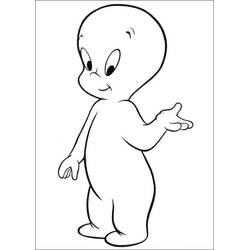 Dessin à colorier: Casper (Personnages de dessins animés) #203182 - Coloriages à Imprimer Gratuits