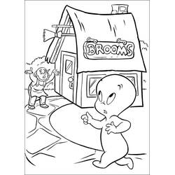 Dessin à colorier: Casper (Personnages de dessins animés) #36253 - Coloriages à Imprimer Gratuits
