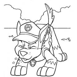 Dessin à colorier: Chase Pat Patrouille (Personnages de dessins animés) #181653 - Coloriages à Imprimer Gratuits