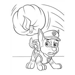 Dessin à colorier: Chase Pat Patrouille (Personnages de dessins animés) #181656 - Coloriages à Imprimer Gratuits