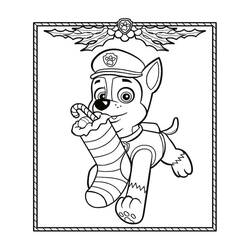 Dessin à colorier: Chase Pat Patrouille (Personnages de dessins animés) #181659 - Coloriages à Imprimer Gratuits