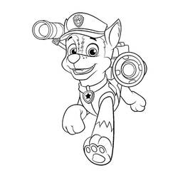Dessin à colorier: Chase Pat Patrouille (Personnages de dessins animés) #181662 - Coloriages à Imprimer Gratuits