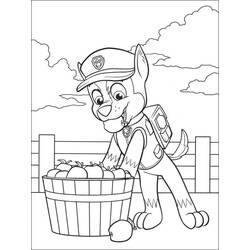 Dessin à colorier: Chase Pat Patrouille (Personnages de dessins animés) #181664 - Coloriages à Imprimer Gratuits