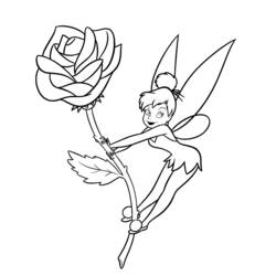Dessin à colorier: Clochette (Personnages de dessins animés) #170488 - Coloriages à Imprimer Gratuits