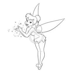 Dessin à colorier: Clochette (Personnages de dessins animés) #170494 - Coloriages à Imprimer Gratuits