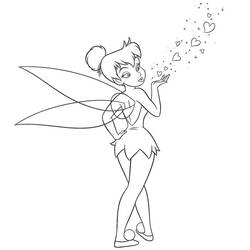 Dessin à colorier: Clochette (Personnages de dessins animés) #170523 - Coloriages à Imprimer Gratuits
