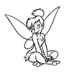 Dessin à colorier: Clochette (Personnages de dessins animés) #170533 - Coloriages à Imprimer Gratuits