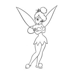 Dessin à colorier: Clochette (Personnages de dessins animés) #170534 - Coloriages à Imprimer Gratuits