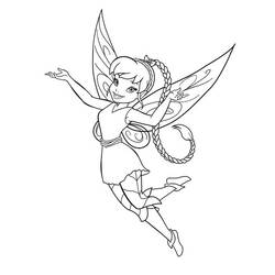 Dessin à colorier: Clochette (Personnages de dessins animés) #170545 - Coloriages à Imprimer Gratuits