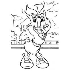 Dessin à colorier: Daisy Duck (Personnages de dessins animés) #186328 - Coloriages à Imprimer Gratuits
