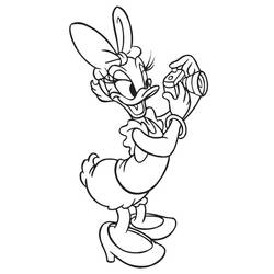 Dessin à colorier: Daisy Duck (Personnages de dessins animés) #186331 - Coloriages à Imprimer Gratuits