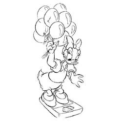 Dessin à colorier: Daisy Duck (Personnages de dessins animés) #186332 - Coloriages à Imprimer Gratuits