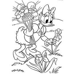 Dessin à colorier: Daisy Duck (Personnages de dessins animés) #186333 - Coloriages à Imprimer Gratuits