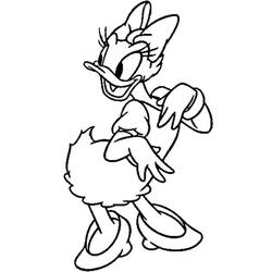 Dessin à colorier: Daisy Duck (Personnages de dessins animés) #186341 - Coloriages à Imprimer Gratuits