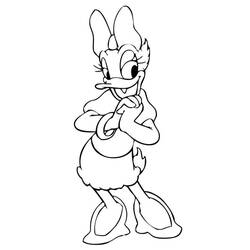 Dessin à colorier: Daisy Duck (Personnages de dessins animés) #186343 - Coloriages à Imprimer Gratuits