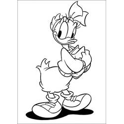 Dessin à colorier: Daisy Duck (Personnages de dessins animés) #186344 - Coloriages à Imprimer Gratuits