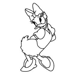 Dessin à colorier: Daisy Duck (Personnages de dessins animés) #186354 - Coloriages à Imprimer Gratuits