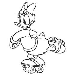 Dessin à colorier: Daisy Duck (Personnages de dessins animés) #186355 - Coloriages à Imprimer Gratuits