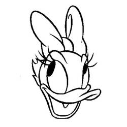 Dessin à colorier: Daisy Duck (Personnages de dessins animés) #186359 - Coloriages à Imprimer Gratuits