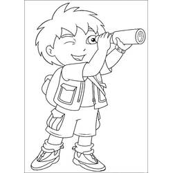 Dessin à colorier: Diego (Personnages de dessins animés) #197983 - Coloriages à Imprimer Gratuits