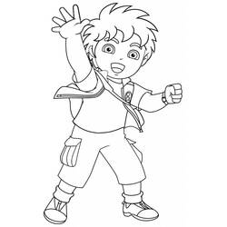 Dessin à colorier: Diego (Personnages de dessins animés) #197987 - Coloriages à Imprimer Gratuits