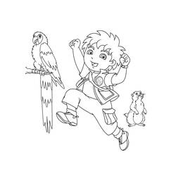 Dessin à colorier: Diego (Personnages de dessins animés) #197988 - Coloriages à Imprimer Gratuits