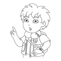 Dessin à colorier: Diego (Personnages de dessins animés) #197990 - Coloriages à Imprimer Gratuits