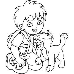 Dessin à colorier: Diego (Personnages de dessins animés) #197992 - Coloriages à Imprimer Gratuits