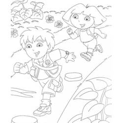 Dessin à colorier: Diego (Personnages de dessins animés) #197993 - Coloriages à Imprimer Gratuits