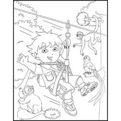 Dessin à colorier: Diego (Personnages de dessins animés) #197994 - Coloriages à Imprimer Gratuits
