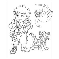 Dessin à colorier: Diego (Personnages de dessins animés) #197995 - Coloriages à Imprimer Gratuits