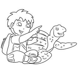 Dessin à colorier: Diego (Personnages de dessins animés) #197999 - Coloriages à Imprimer Gratuits