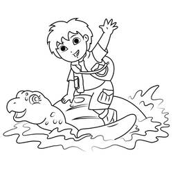 Dessin à colorier: Diego (Personnages de dessins animés) #198000 - Coloriages à Imprimer Gratuits
