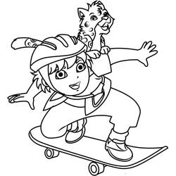 Dessin à colorier: Diego (Personnages de dessins animés) #198001 - Coloriages à Imprimer Gratuits
