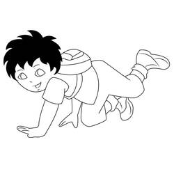 Dessin à colorier: Diego (Personnages de dessins animés) #198004 - Coloriages à Imprimer Gratuits