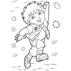 Dessin à colorier: Diego (Personnages de dessins animés) #198008 - Coloriages à Imprimer Gratuits