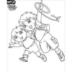 Dessin à colorier: Diego (Personnages de dessins animés) #198011 - Coloriages à Imprimer Gratuits