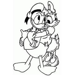 Coloriage Donald Duck (Personnages de dessins animés) #186307 à imprimer et colorier