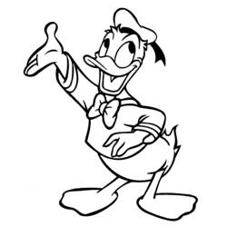Dessin à colorier: Donald Duck (Personnages de dessins animés) #30115 - Coloriages à Imprimer Gratuits
