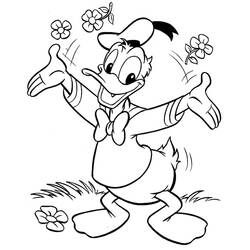 Dessin à colorier: Donald Duck (Personnages de dessins animés) #30116 - Coloriages à Imprimer Gratuits