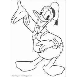 Dessin à colorier: Donald Duck (Personnages de dessins animés) #30117 - Coloriages à Imprimer Gratuits