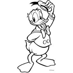 Dessin à colorier: Donald Duck (Personnages de dessins animés) #30118 - Coloriages à Imprimer Gratuits