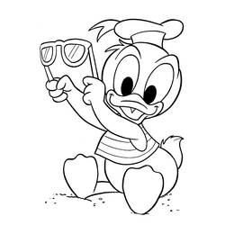 Dessin à colorier: Donald Duck (Personnages de dessins animés) #30124 - Coloriages à Imprimer Gratuits