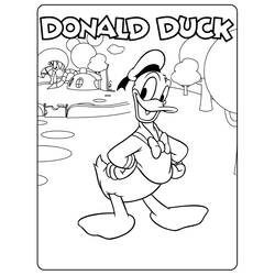 Dessin à colorier: Donald Duck (Personnages de dessins animés) #30134 - Coloriages à Imprimer Gratuits