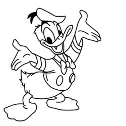 Dessin à colorier: Donald Duck (Personnages de dessins animés) #30143 - Coloriages à Imprimer Gratuits