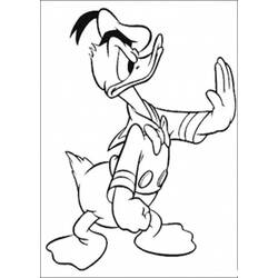 Dessin à colorier: Donald Duck (Personnages de dessins animés) #30153 - Coloriages à Imprimer Gratuits