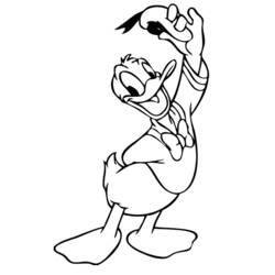 Coloriage Donald Duck (Personnages de dessins animés) #30156 à imprimer et colorier