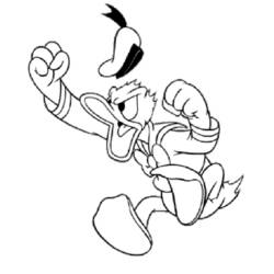 Dessin à colorier: Donald Duck (Personnages de dessins animés) #30174 - Coloriages à Imprimer Gratuits