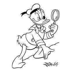 Dessin à colorier: Donald Duck (Personnages de dessins animés) #30183 - Coloriages à Imprimer Gratuits