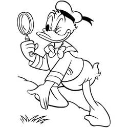 Dessin à colorier: Donald Duck (Personnages de dessins animés) #30196 - Coloriages à Imprimer Gratuits